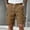 Brown, variant on Mens Mid Rise Army Green Cargo Casual Shorts, Drawstring Waist Side Pocket Durable Outdoor Travel Bottoms White XL