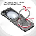 thumbnail image 2 of Decase for Samsung Galaxy Z Flip5 5G Compatible with MagSafe Case,Built-in Magnetic Ring Holder Stand,with Hinge Protector,Rugged Shockproof Anti-Scratch Slim Drop Proof Case Cover,Clear, 2 of 7
