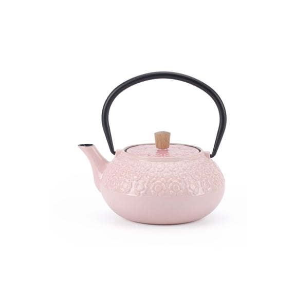 Enamelled Cast Iron Teapot - 600 ml - Sakura Pink