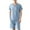 Light Blue, variant on Yuncity Men Loungewear Soft Short Sleeve Short Pants With Pockets Two Piece Pajamas Pajamas Men Pajama L