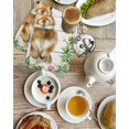 thumbnail image 4 of Easter Bunny Kitchen Dish Towels for Drying Dishes Set of 3, Spring Daisy Botanical Leaves Gray Wooden Waffle Weave Microfiber Hand Tea Bathroom Towels Quick Dry & Absorbent Towel 15.7x23.6, 4 of 7