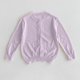 thumbnail image 4 of Niña Pequeña Manga Larga Tops Color Sólido Princesa Punto Suéter con Protección Solar, Aire Acondicionado Suéter Cardigan para Uso Diario Casual, Abrigo Suave, 4 of 7