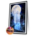 thumbnail image 2 of Wdftyju Kit de pintura de diamante redondo completo de dibujo de diamantes de imitación de cascada de luz de luna DIY 5D Wdftyju 5qy9bt3nv3rq3em3, 2 of 9