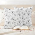 thumbnail image 4 of Pack of 2 Outdoor Pillow Covers 16x16 Inch Waterproof Gray Flowers Throw Pillow Covers,Decorative Couch Pillow Shams Protectors Abstract Floral Plants Pastoral Rustic Patio Pillowcases Cushion Covers, 4 of 8
