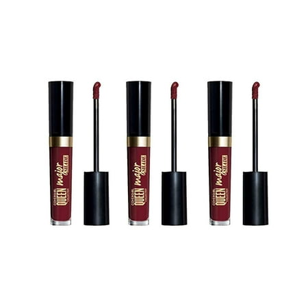 3 Shade Matte pack 3 COVERGIRL Queen Collection Major Shade Matte Liquid Lipstick, Wedding Crasher, 0.11 Pound ()
