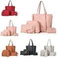 thumbnail image 2 of Coofit 4PCS Women Handbag Set Fashion Solid Color Creative Shoulder Bag Clutch Bag, 2 of 6