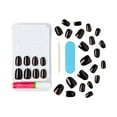 thumbnail image 5 of KISS Voguish Fantasy Glow in the Dark & Color Change Effect, Press On Nails, Better, Black, Short Oval, 28 Count, 5 of 9