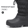 thumbnail image 3 of Apakowa Boys Girls Snow Boots Outdoor Slip Resistant Insulated Waterproof Winter Snow Boots (Color : Black, Size : 13 Little Kid), 3 of 8