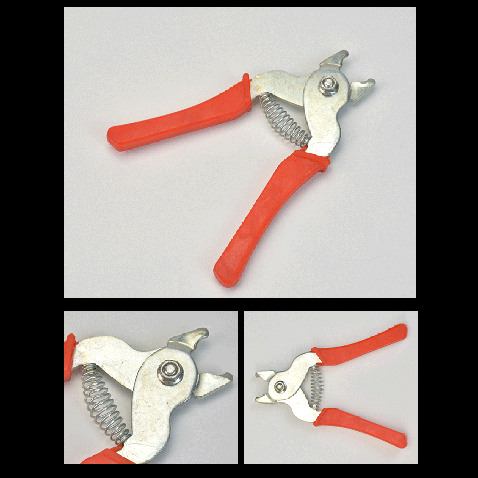 Type M Nail Ring Pliers Avec 600 Clips - Pince à Colliers Cage Animaux Clôture - Acier Galvanisé