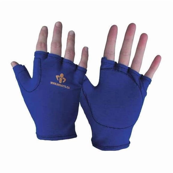 Impacto Impact Gloves, L, Bl/Yllw, Nylon, Right 50220110042