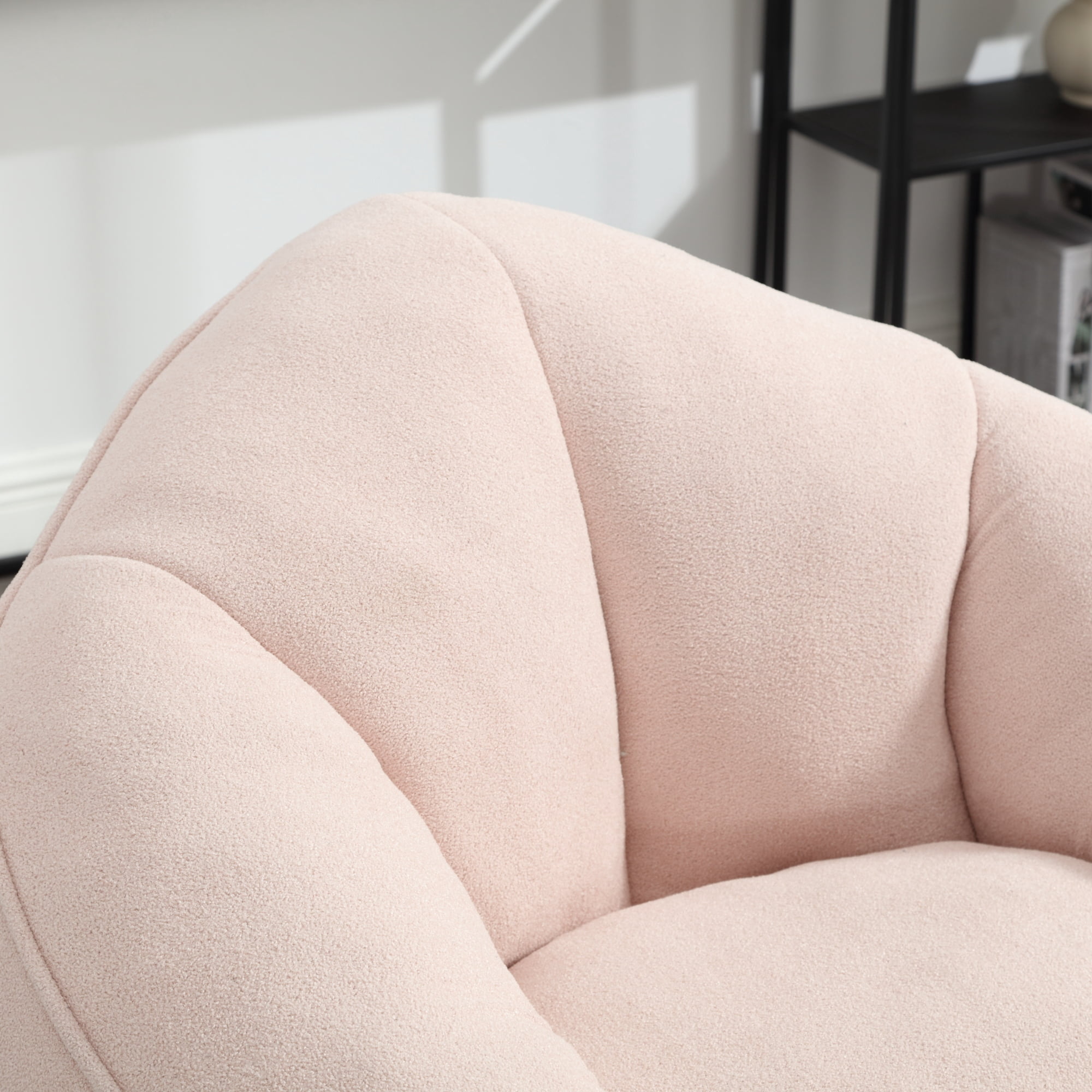Jopath Bean Bag Chair with Footstool, Lazy Sofa for Adults and Kids, Floor Sofa for Gaming Reading Living Room Bedroom Pink