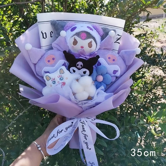 My Melody Kuromi Plush Bouquet Stuffed Cinnamoroll Plush Dolls Christmas Day Birthday Gift
