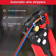 Multi-Function Wire Stripper-3 in 1 Automatic Wire Stripping Tool-10-24 AWG Wire Cutter for Electrical Cable Cutting,Crimping Tools(Red)