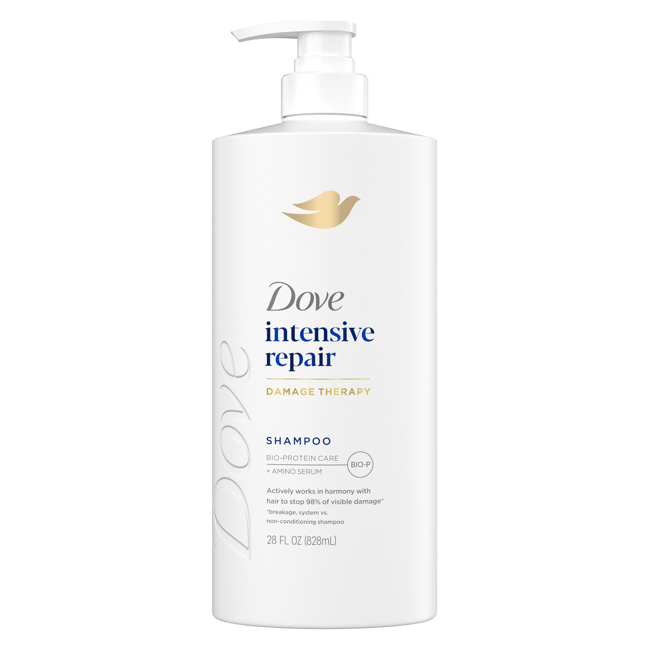 Dove Shampoo for Damaged Hair Intensive Repair with Bio-Protein Care Technology and Amino Serum, 28 fl oz