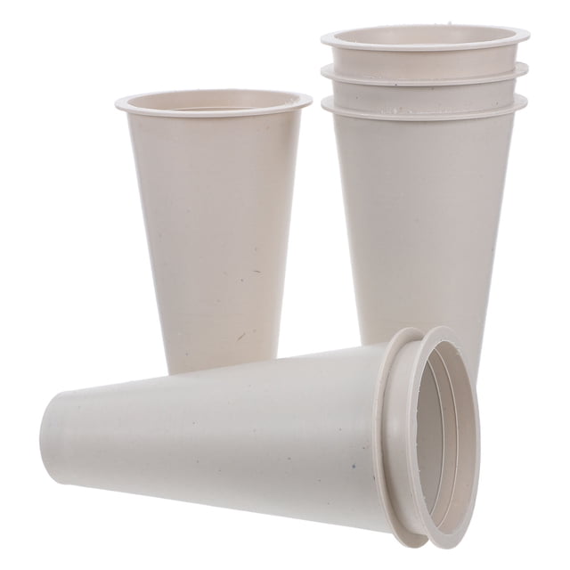 BESTYASH 6Ud Florero Plástico Para Tumbas Resistente Para Uso En Exteriores Color Beige