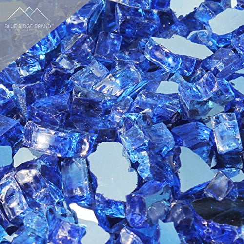 Fire Pit Glass Cobalt Blue Reflective, Reflective Fire Pit Glass