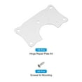 thumbnail image 3 of Uxcell 16 Set Cabinet Hinge Repair Plate with Mounting Screws, Stainless Steel Hinge Repair Brackets Kit Silver, 3 of 5