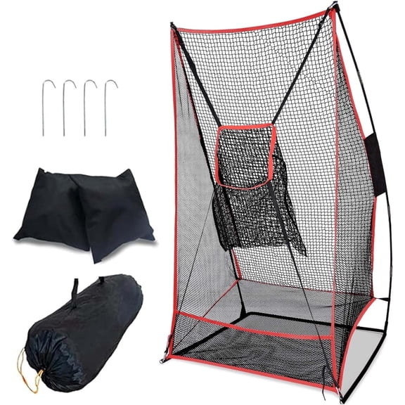 Gagalileo 2-in-1 Football Kicking Throwing Net - 6x3ft Portable Field Goal w/Two Detachable Target for Punt/Kick/Pass/Snap/Throw Training - Kids Adults Backyard Outdoor Home Use