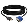 thumbnail image 4 of BLUE HDMI to VGA Adapter Cable 6ft/1.8m Gold-Plated 1080P HDMI Male to VGA Male Active Video Converter Cord for Notebook PC DVD Player Laptop TV Projector Monitor Etc, 4 of 6