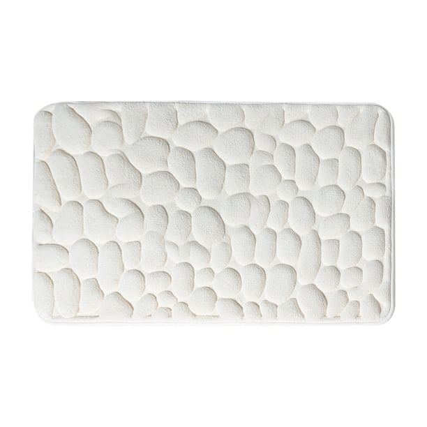 Xihbxyly Alfombrilla de Baño con Relieve, Absorción Rápida de Agua, Espuma Viscoelástica Suave, Antideslizante, Fácil de Lavar a Máquina, Secado Rápido, 50 X 80 Cm