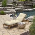 thumbnail image 3 of ARDEN Outdoor Plush Modern Tufted Chaise Cushion, 76 x 22, Water Repellent, Fade Resistant, Tufted Cushion for Chaise Lounger, Tan Leala, 3 of 8