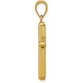 thumbnail image 2 of Solid 10K Yellow Gold Polished Beveled Stick Cross W/Frame Pendant - 33mm, 2 of 6