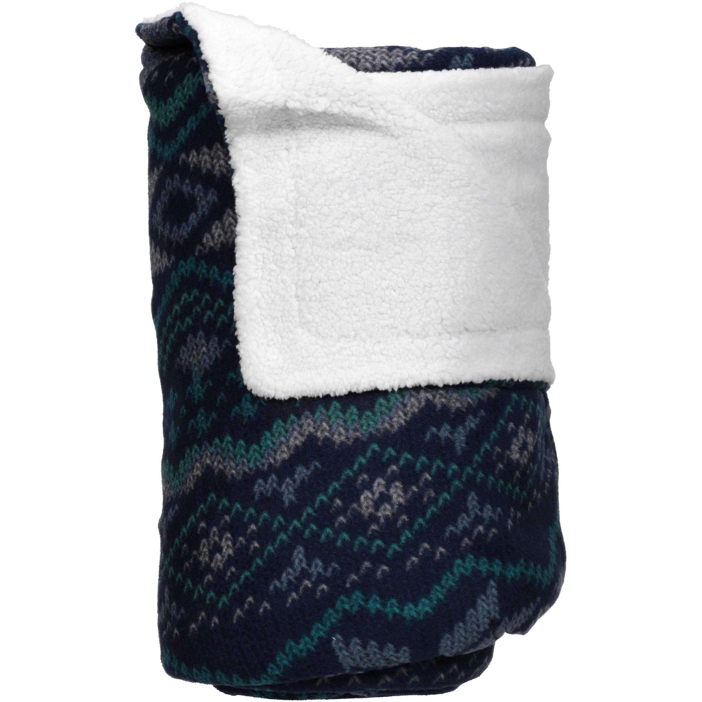 Mainstays Soft & Cozy Fleece to Sherpa Throw Blanket, 1 Each