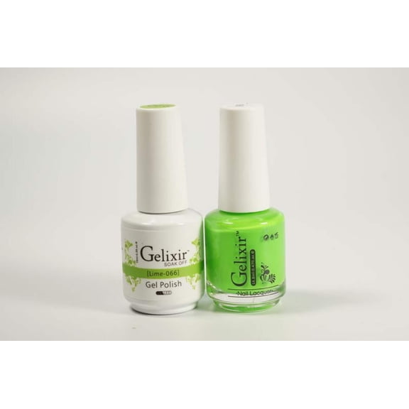Gelixir Nail Polish Gel Matching Lacquer Lime 1 PK #066