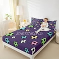 thumbnail image 4 of jejeloiu Colorfull Soccer Twin Sheet Sets,Football Sport Game Twin Fitted Sheet,Teens Ball Lovers Flat Sheet For Girls Boys,Luxury Bedroom Decor,3pcs, 4 of 7