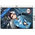 thumbnail image 3 of Demon Slayer - Tanjiro & Urokodaki Forest Wall Poster with Pushpins, 22.375" x 34", 3 of 6