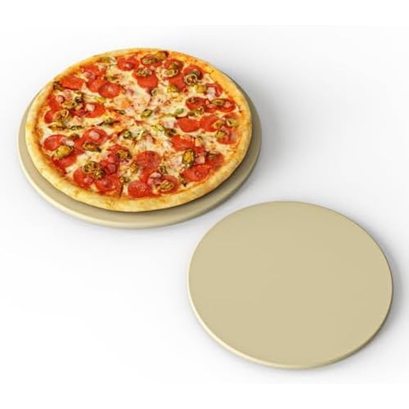 pIZZA sTONES FOR bLACKSTONE 6825 pIZZA oVEN aCCESSORIES, pIZZA cOOKING sTONE sET OF 2 iNCLUDES tOP AND bOTTOM sTONES FOR bLACKSTONE 2-sTONE pIZZA oVEN rEPLACEMENT pARTS, 16" & 13" rOUND