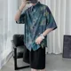 thumbnail image 4 of Conjunto de camisetas y pantalones cortos negros para hombre, trajes deportivos de dos piezas, estilo coreano 2024, conjuntos de camisetas y pantalones cortos para hombre, poliéster, novedad en camise, 4 of 5