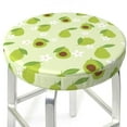 thumbnail image 3 of Gukieu Avocado With Leaf And Flower Print Round Chair Cover, Dust-proof and Non-slip Bar Chair Protective Cover, Suitable for Bars, Restaurants, Offices-13 inch, 3 of 7
