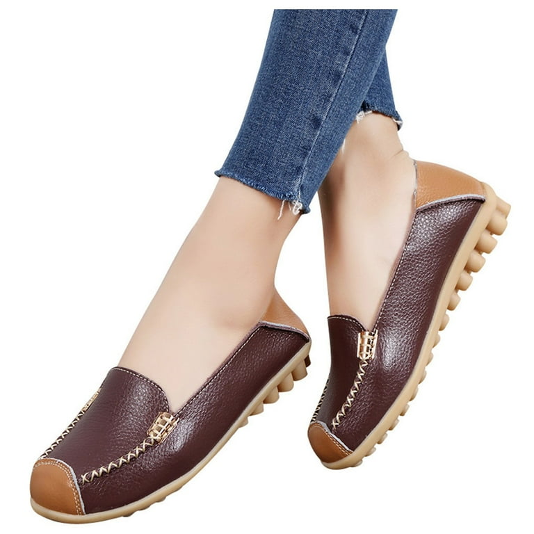 Mother s Day AXXD Flats Shoes Shoes For Plantar Fasciitis For Women Medium Work Daily Ladies Fall Winter Slip Resistant Shoes For Rollback