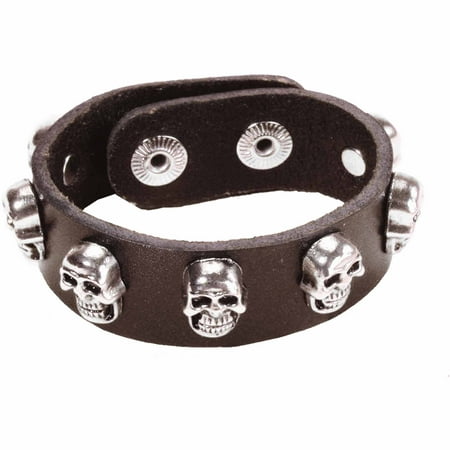Skull Punk Bracelet Adult Halloween Accessory