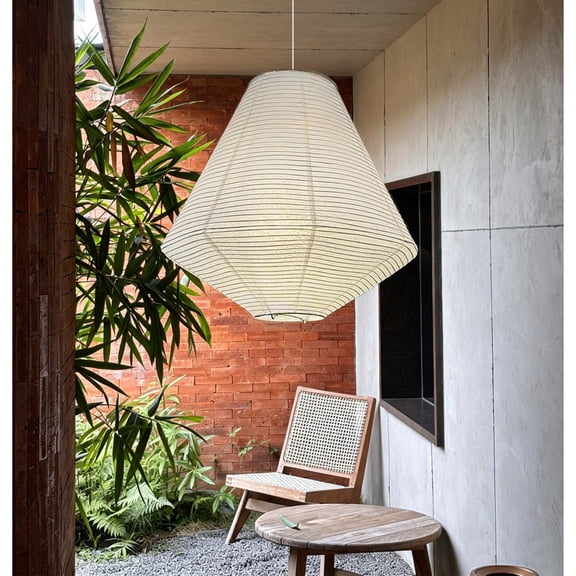 Handmade 15.5" Pleated Paper Lampshades Boho Ceiling Light Covers,Living Room Bedroom,Pure White,1Pcs