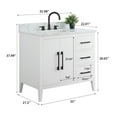 thumbnail image 6 of Vanity Art 36" Single Sink Bathroom Vanity Cabinet with Ceramic Countertop, 6 of 9