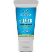 Natural Path Silver Wings Silver 200ppm Aloe Vera Gel w/ Tea Tree Oil 1.5 oz. Skin Healing & Nourishing