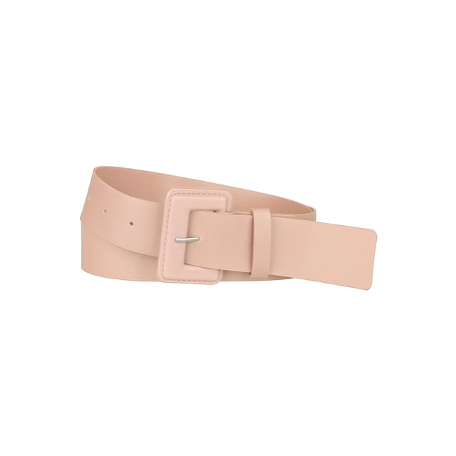 Cinturones Pura para Damas Talla Grande INSPIRE CHIC, Cinturón de Hebilla Rectangular Ajustable de Cintura Ancha para Vestido 27.95-34.25" Rosa