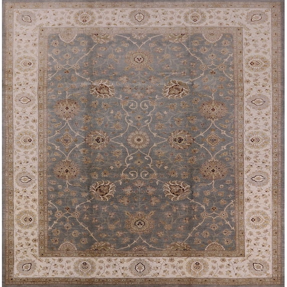 Ahgly Company Machine Washable Indoor Square Industrial Modern Camel Brown Area Rugs, 3' Square