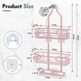 thumbnail image 2 of Shower Caddy Hanging, Over Head Shower Storage Rack Basket with Hooks for Razor and Sponge Rustproof, No Drilling, Accessories for Bathroom and Kitchen, 2 of 4