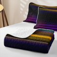 thumbnail image 4 of Erosebridal Purple Gradient Lines Bed Spread Queen for Boys Men, Fashion Streak Print Queen Coverlet Set, 3-Piece, 4 of 7