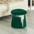 thumbnail image 3 of Modern Tufted Velvet Mushroom Shape Storage Ottoman Storage Stool Trunk, 3 of 10