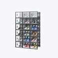 thumbnail image 6 of 18Pcs Shoe Box Set, Medium Black Plastic Mesh Modular Design for Home Storage, 35.00*25.00*19.00cm, 6 of 8