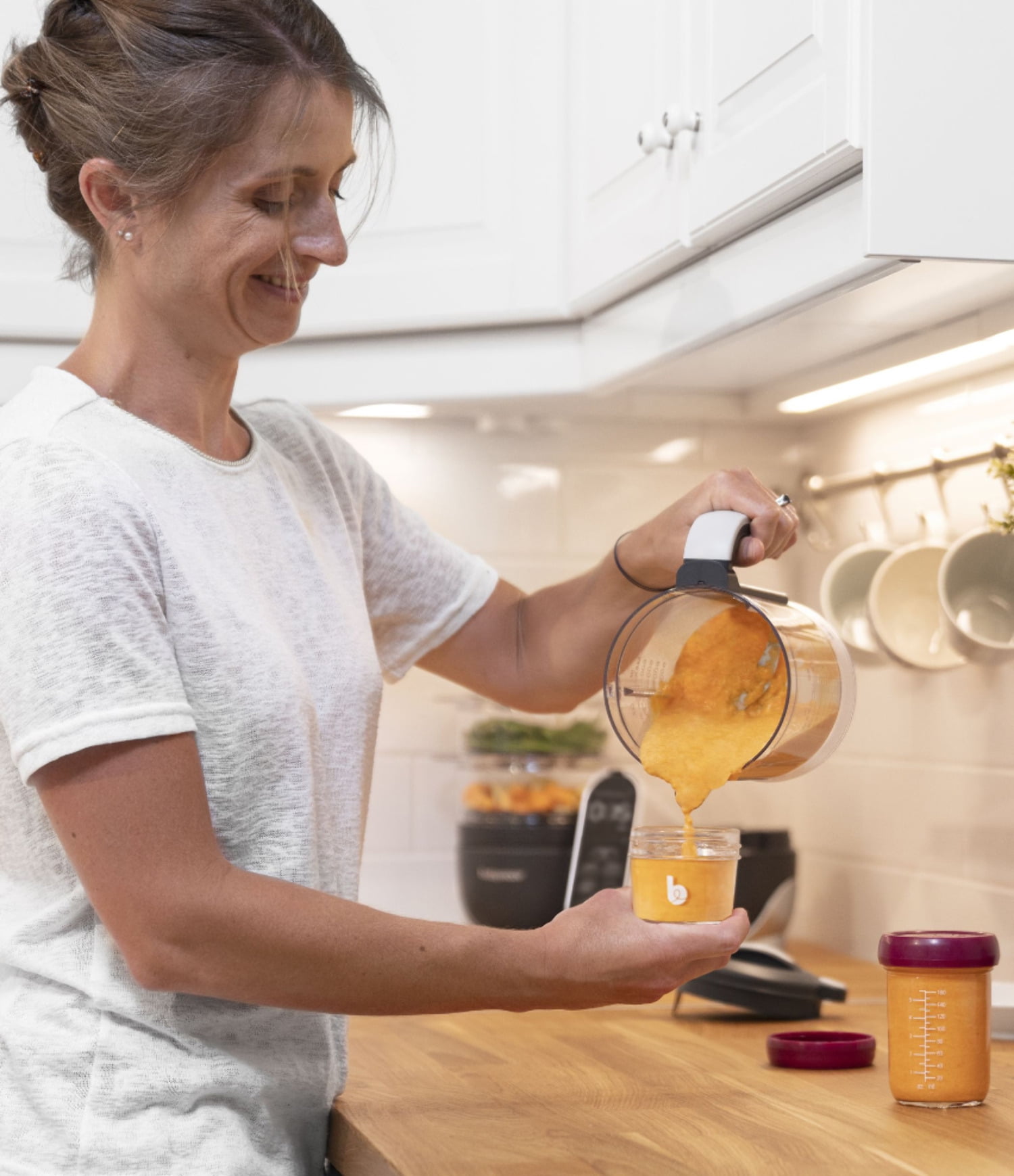 Babymoov  BPA Free glass food storage containers, Leakproof Lids, Microwave, Freezer & Dishwasher Safe, 4 x 8oz