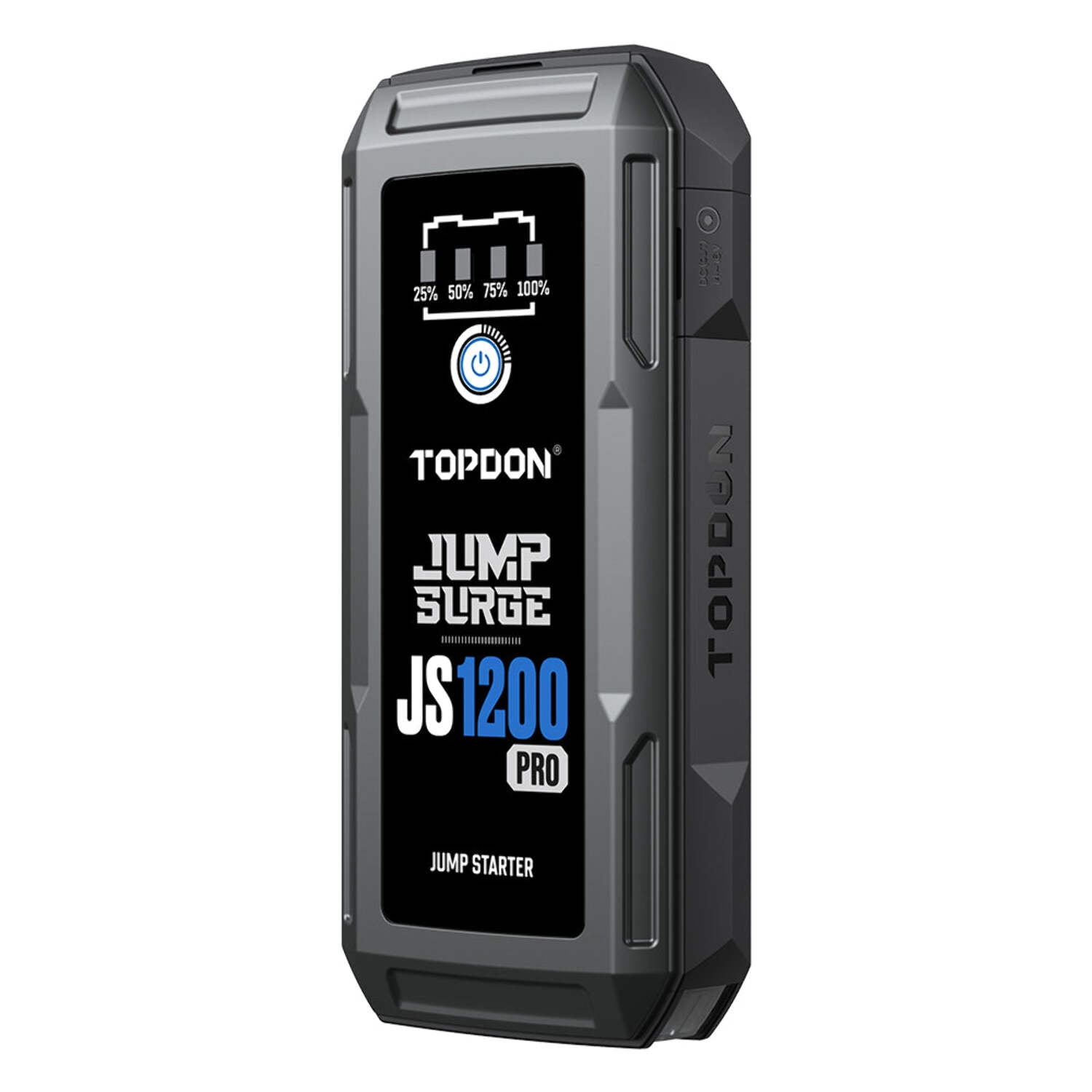 TOPDON JS1200Pro 1800 Peak Amp Car Battery Jump Starter, 12V Jump Starter Battery Pack, Battery Booster, Jump Box, Portable Charger and Jumper Cables for 6.5L Gas/4.0L Diesel Engines, Carrying Case