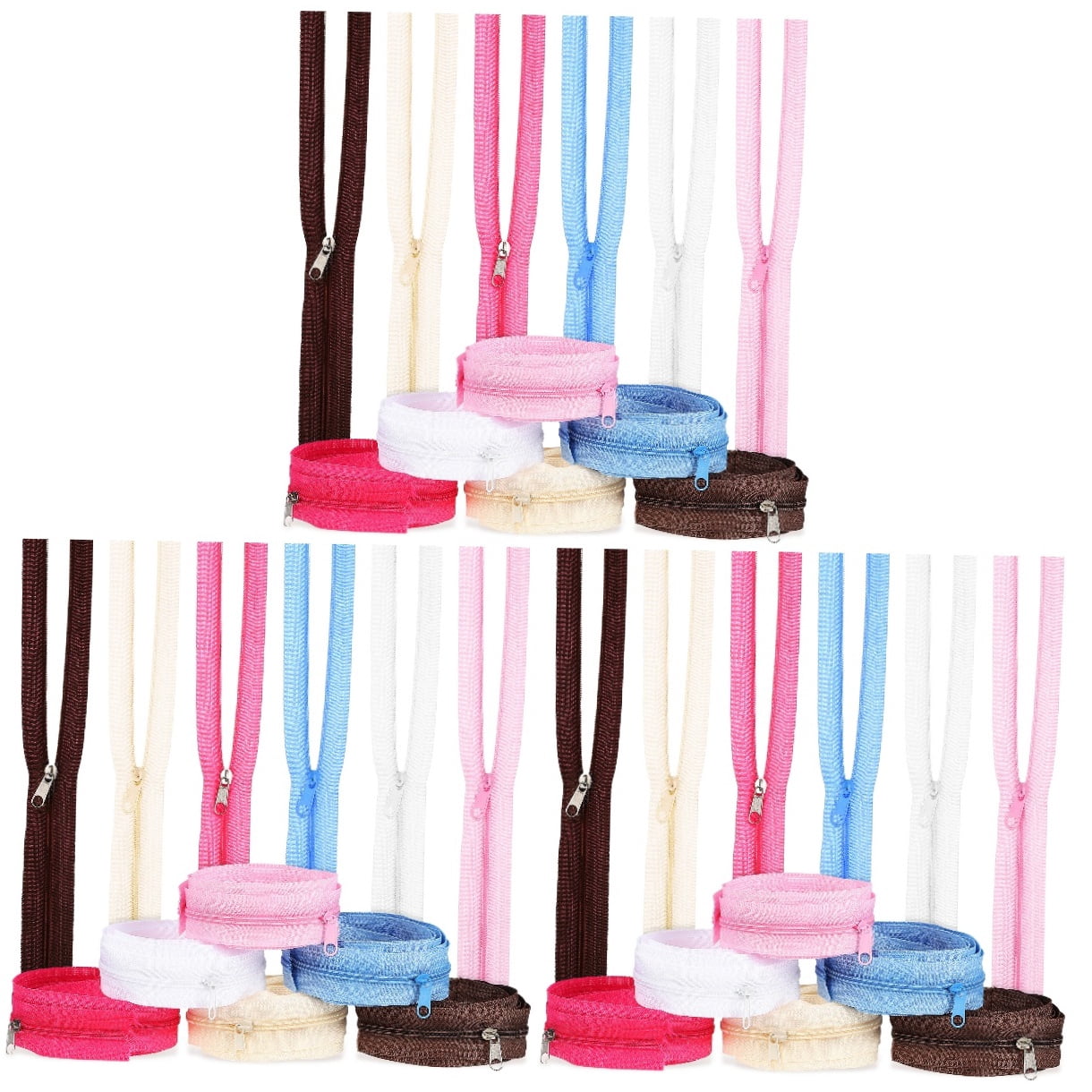Masteelf 36 Pcs  Nylon Zippers Clothing Sewing Zippers DIY Tailor Sewing Crafts Supplies