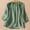 Green, variant on QUNYINEY Summer T Shirts for Women Short Sleeve Cotton Linen Blue Graphic Tees Loose Fit Embroidered Pullover V Neck Button Women Tops