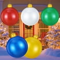 thumbnail image 3 of 5 Pcs 24 Inch Inflatable Christmas Ornaments Oversized Hanging Christmas Balls Outdoor Christmas Decorations for Xmas Lawn Yard Porch Indoor Decor (Multicolor) C108, 3 of 3