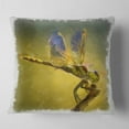 thumbnail image 2 of Designart Dragon Fly Watercolor Illustration - Animal Throw Pillow - 16x16, 2 of 5